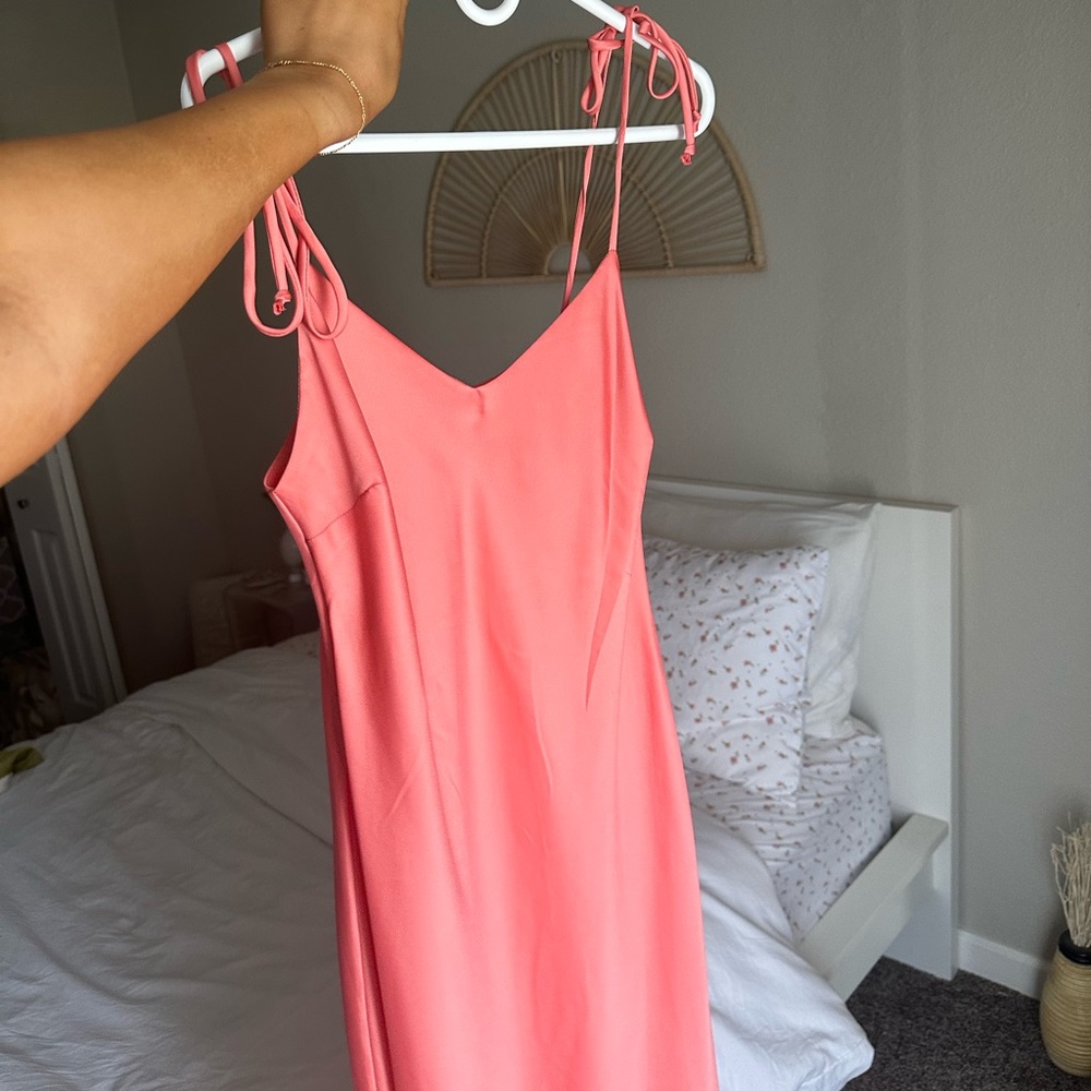 Coral Midi Dress
